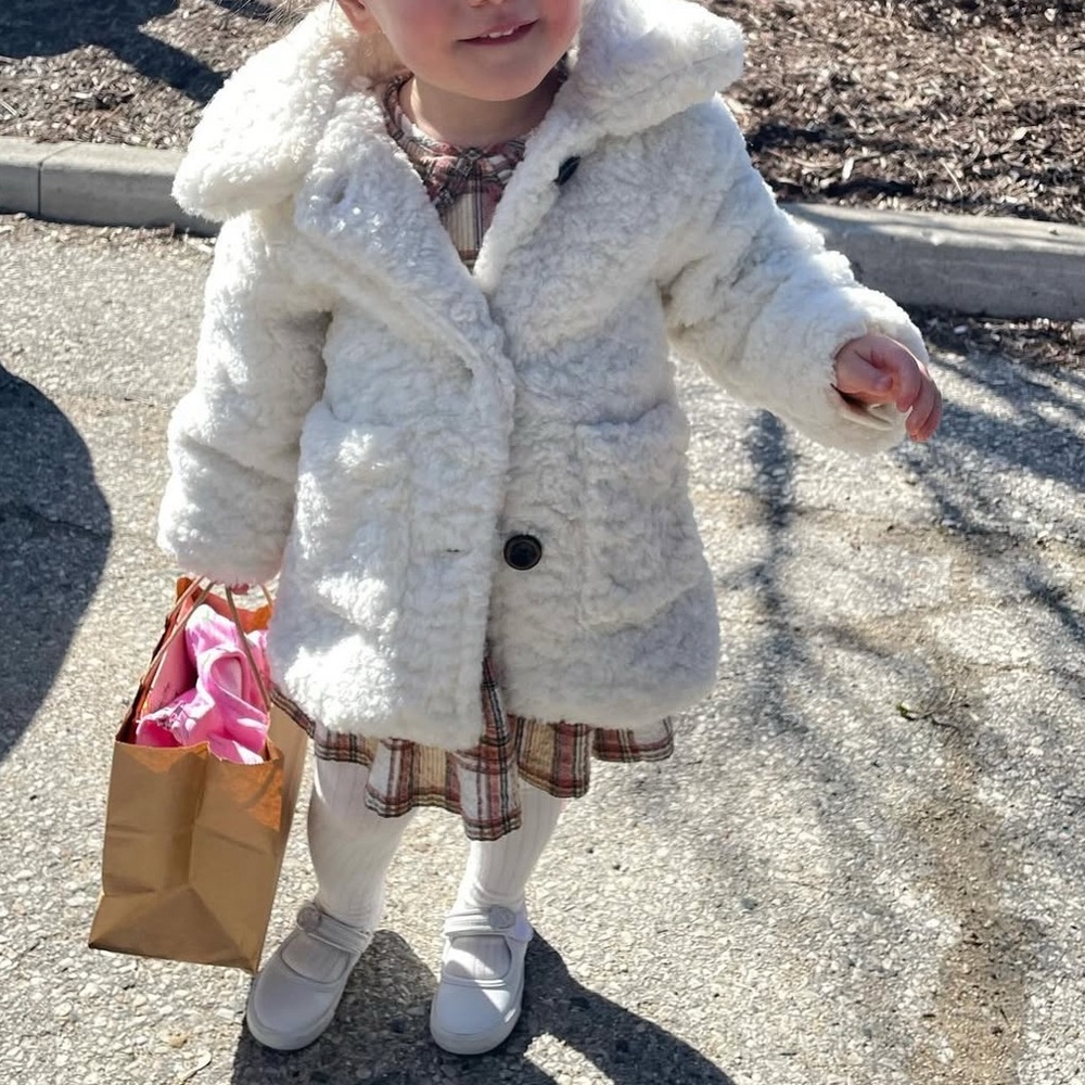 Cozy White Toddler Jacket